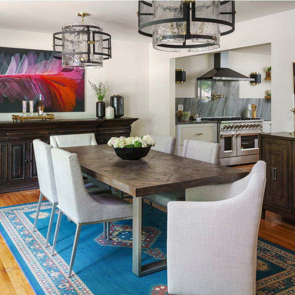 Panorama Chandelier in dining room.