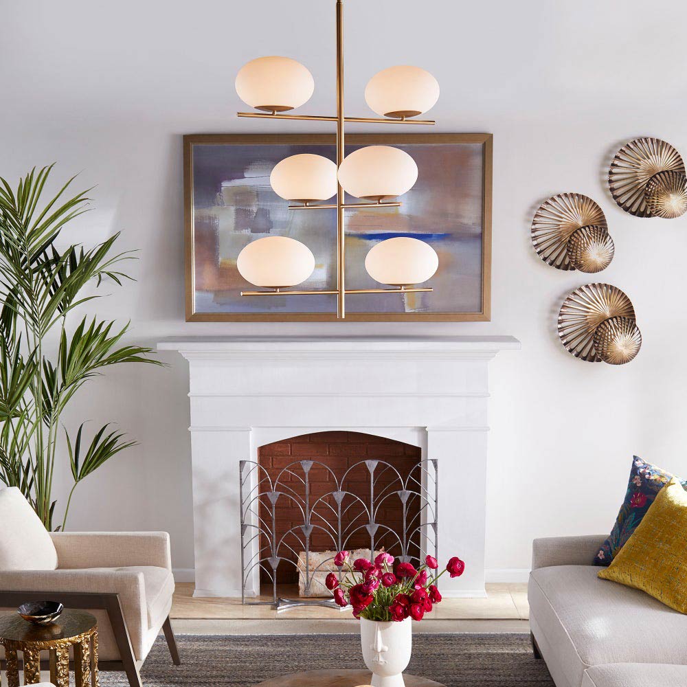 Pod Chandelier in living room.