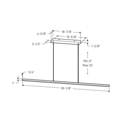 Current LED Pendant Light - line drawing.
