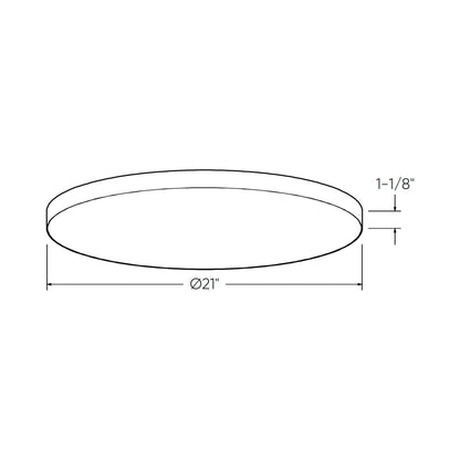 Fusion LED Flush Mount Ceiling Light - line drawing.