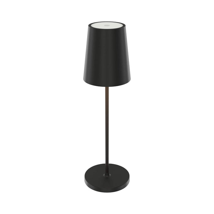 Glam Outdoor LED Rechargeable Table Lamp in Black.