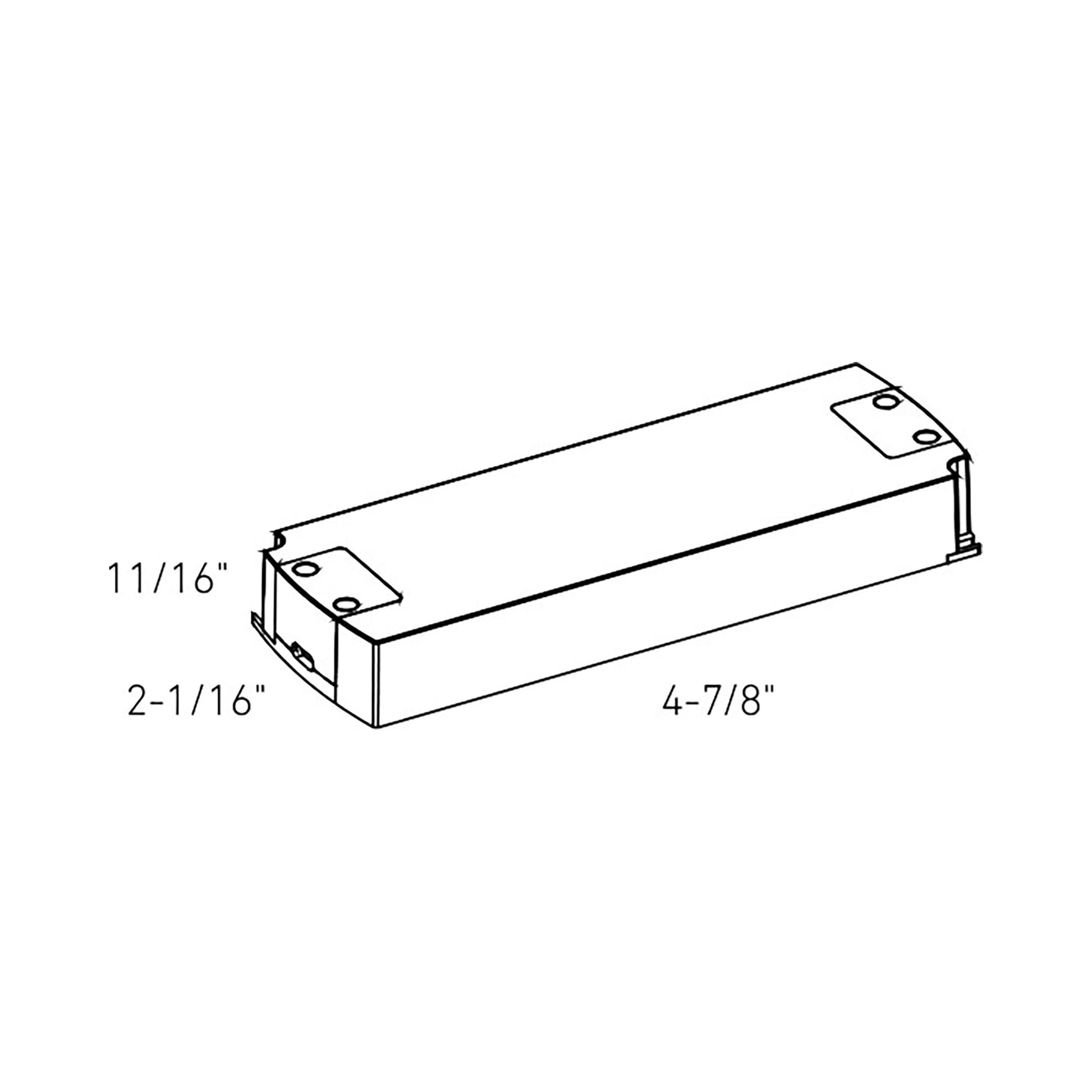 24V Compact Hardwire Driver - line drawing.