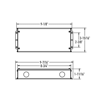 24V Dimmable Hardwired Driver - line drawing.