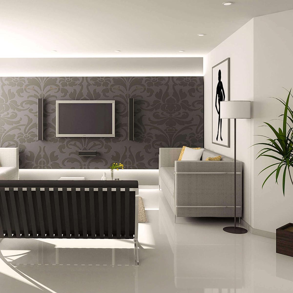 Alter LED Recessed Retrofit Light in hallway.