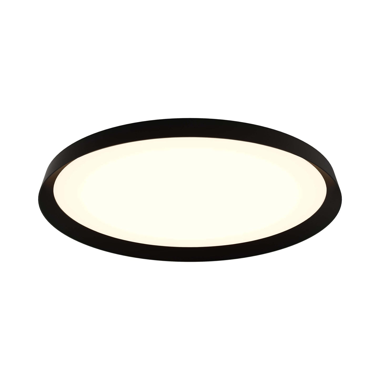 Aurora LED Flush Mount Ceiling Light in Black (21-Inch).