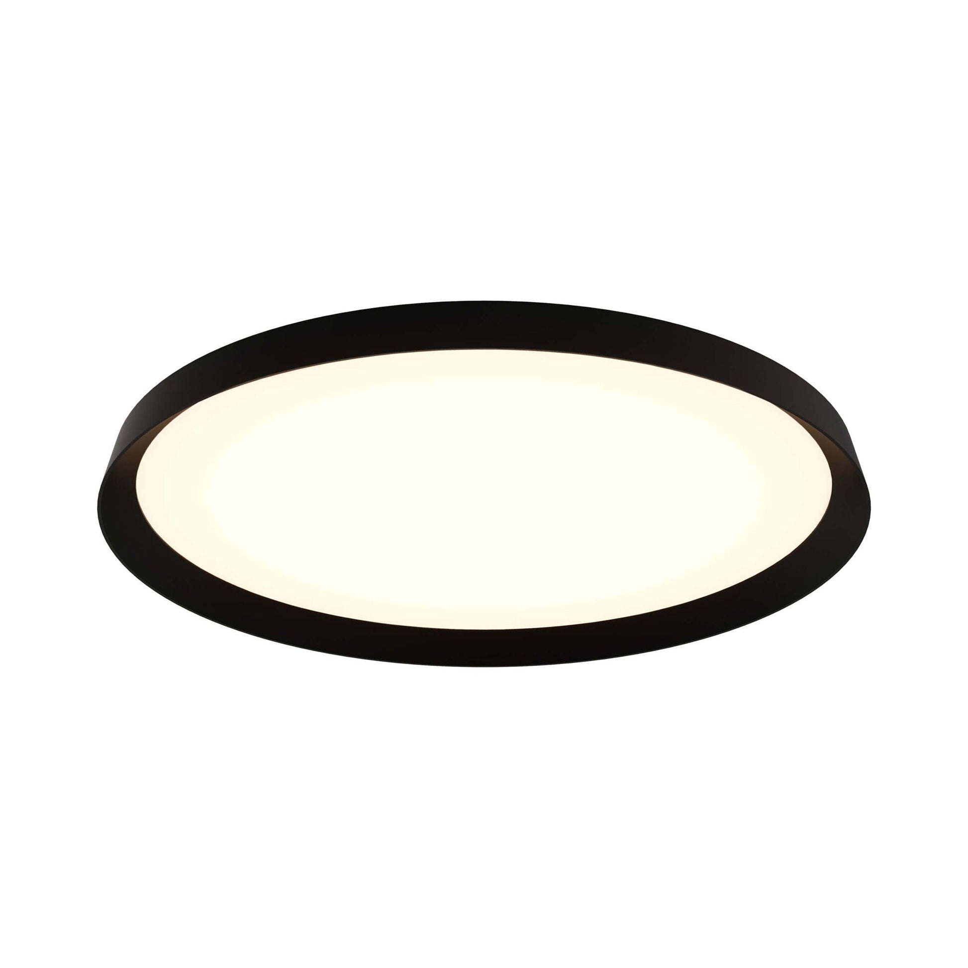 Aurora LED Flush Mount Ceiling Light in Black (21-Inch).