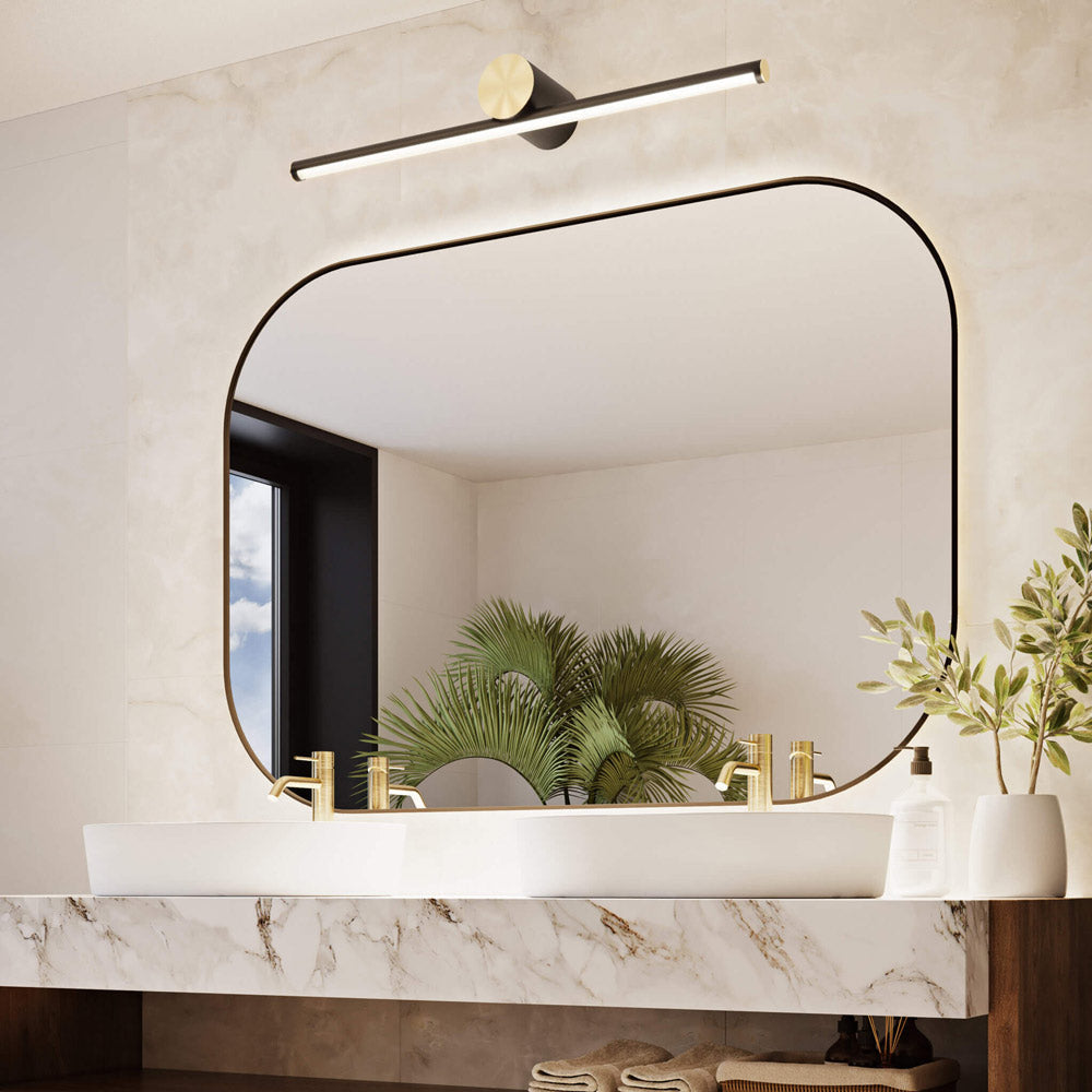 Balance LED Bath Vanity Light in bathroom.