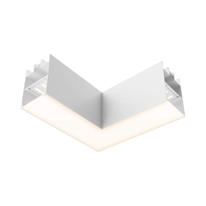 Boulevard 90-Degree LED Pendant Corner in White.