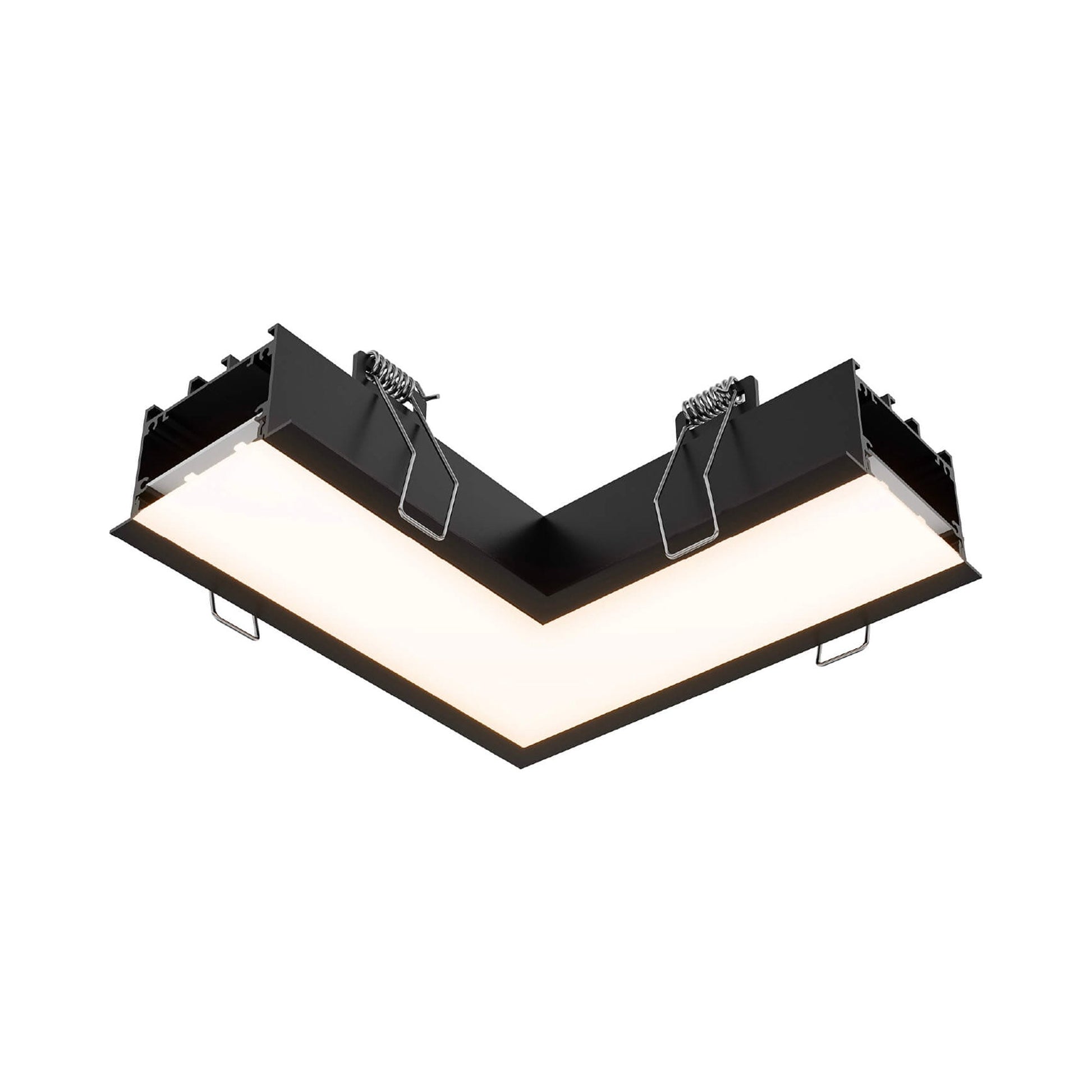 Boulevard 90-Degree LED Recessed Corner in Black.