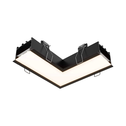 Boulevard 90-Degree LED Recessed Corner in Black.