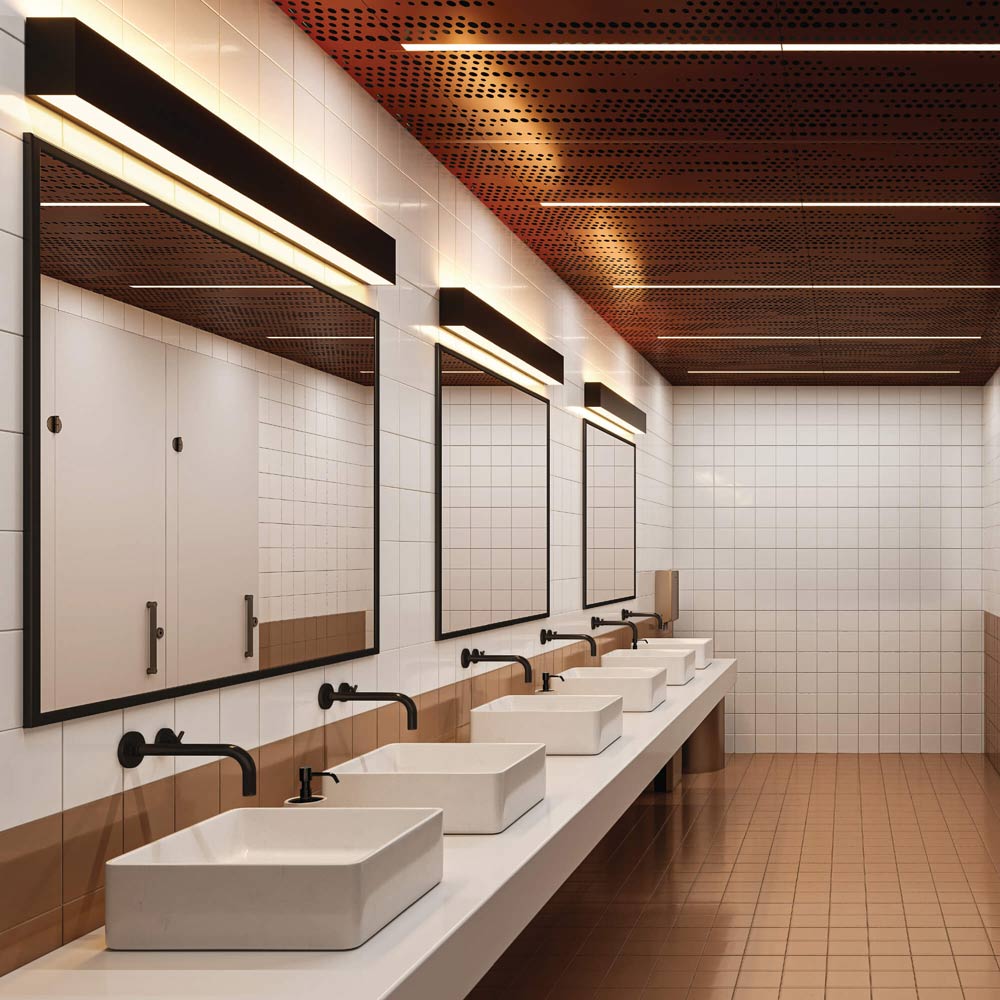 Boulevard LED Wall Light in bathroom.