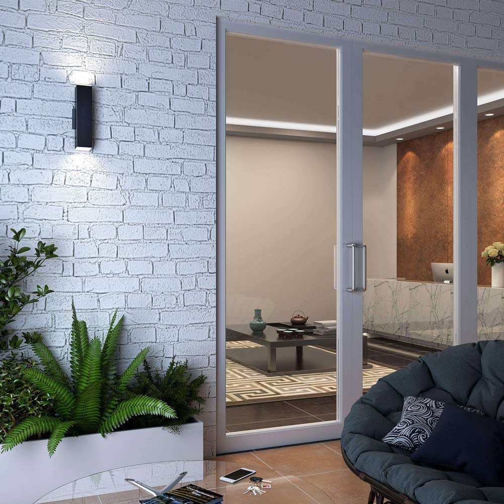 Brooklyn Outdoor LED Wall Light Outside Area.