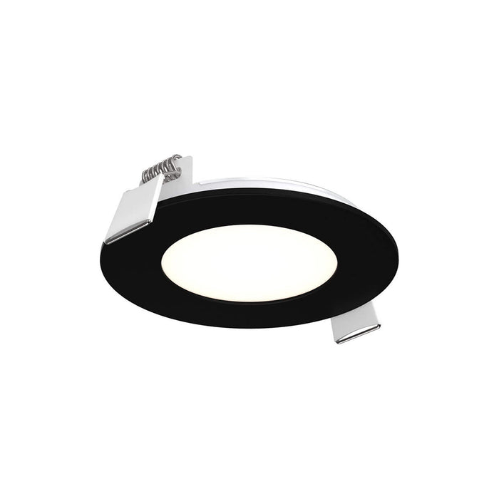 Excel CCT LED Recessed Panel Light in Black (Round/Small).