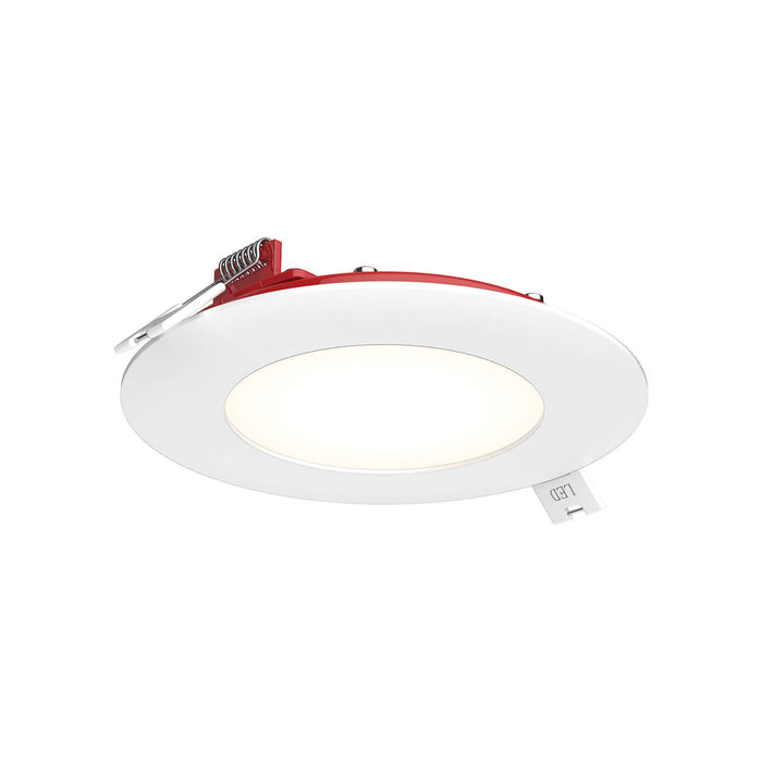 Excel CCT LED Recessed Panel Light in White (Round/Fire Rated/Medium).