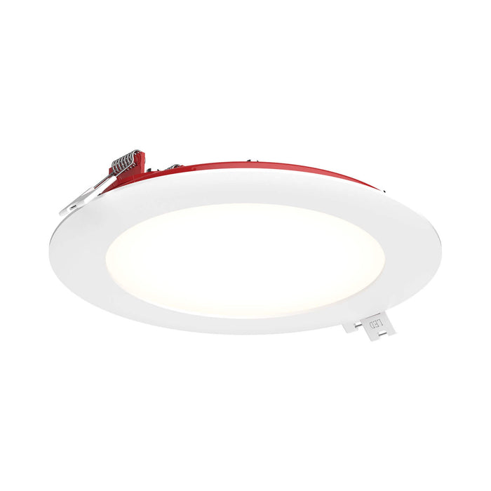 Excel CCT LED Recessed Panel Light in White (Round/Fire RatedX-Large).