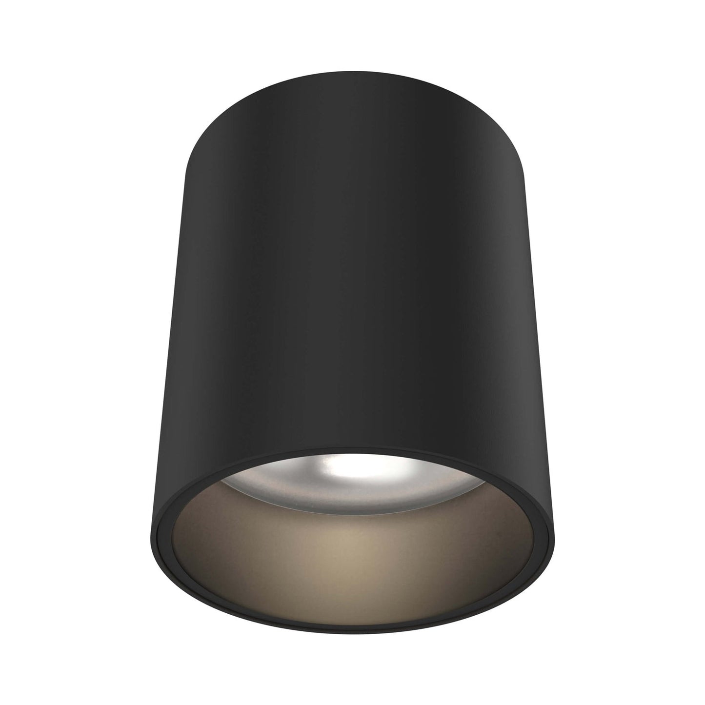 Focus LED Flush Mount Ceiling Light in Black (6-Inch).