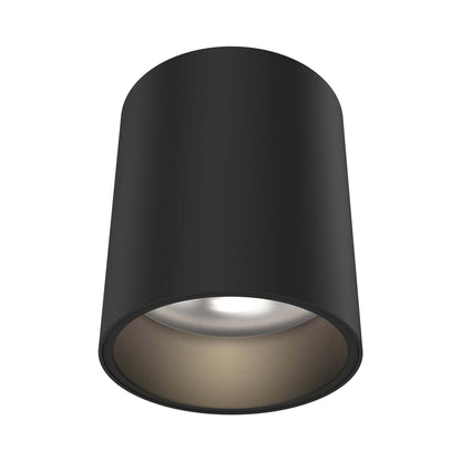 Focus LED Flush Mount Ceiling Light in Black (6-Inch).