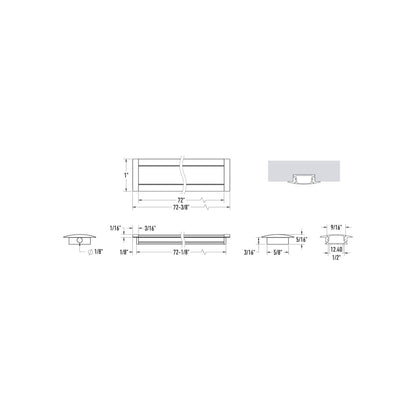 Formlink Recessed Extrusion - line drawing.