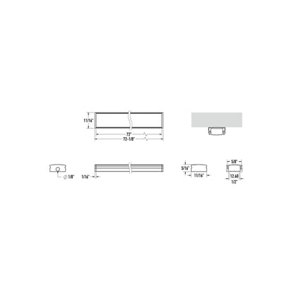 Formlink Surface Mounted Extrusion - line drawing.