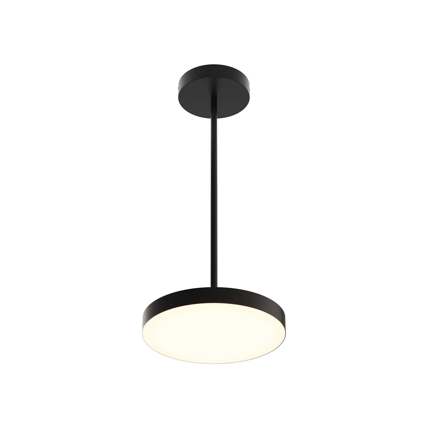 Fusion LED Pendant Light in Black (12.75-Inch).