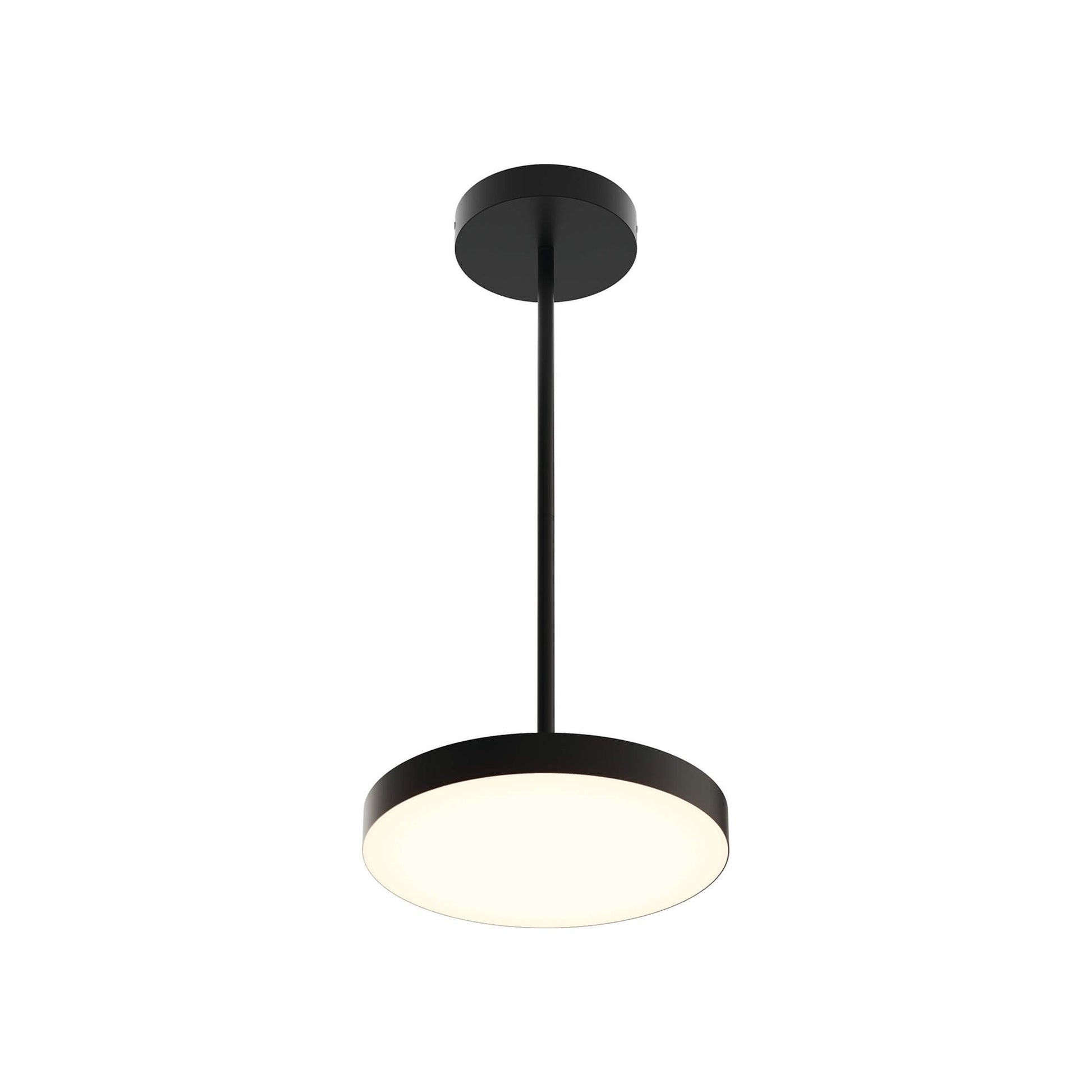 Fusion LED Pendant Light in Black (12.75-Inch).