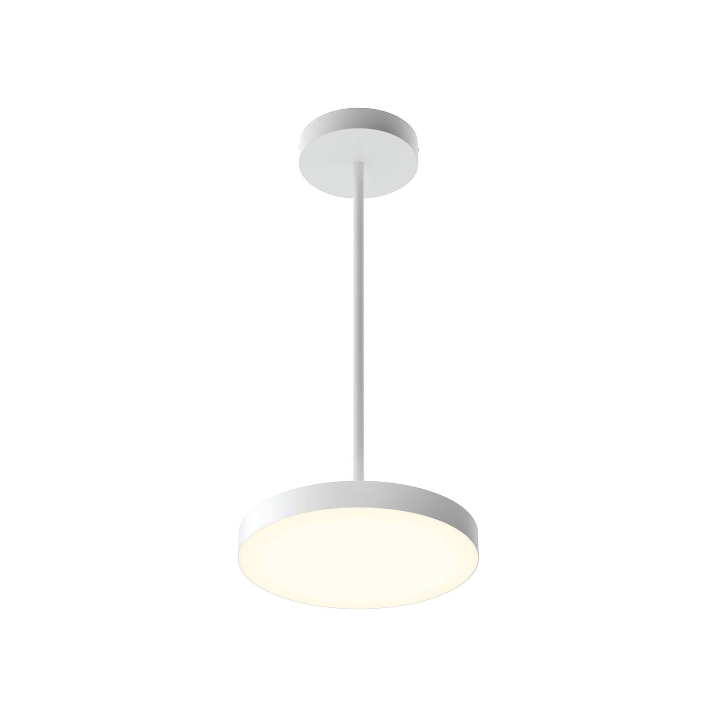 Fusion LED Pendant Light in White (12.75-Inch).