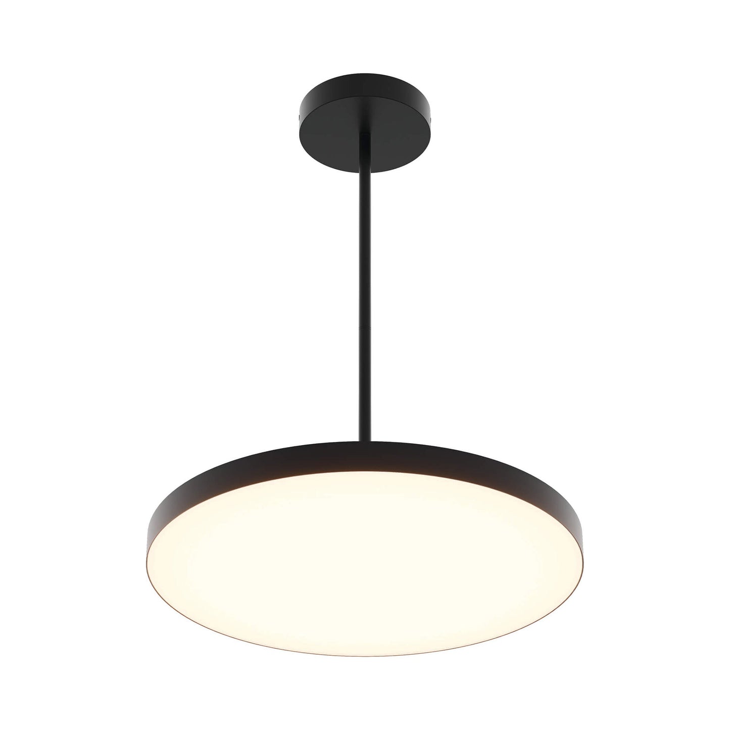Fusion LED Pendant Light in Black (21-Inch).