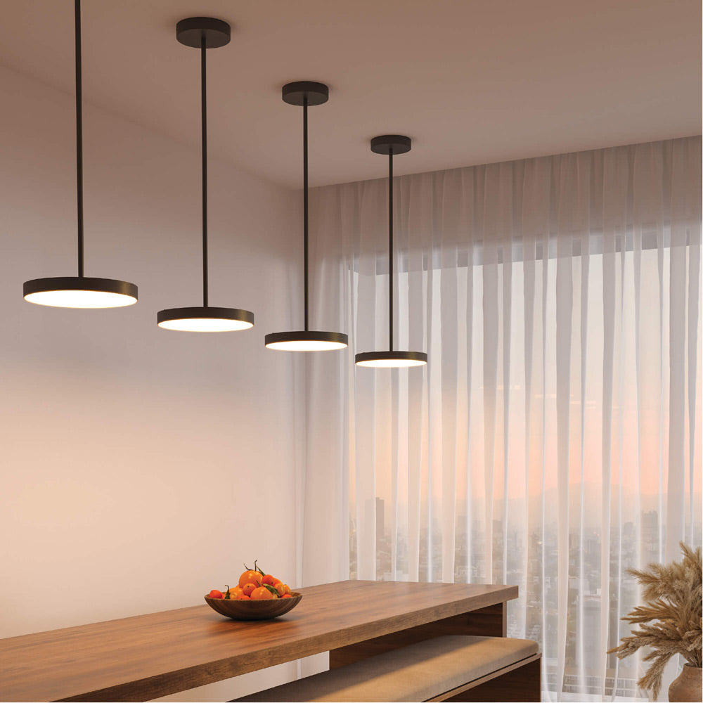Fusion LED Pendant Light in dining room.