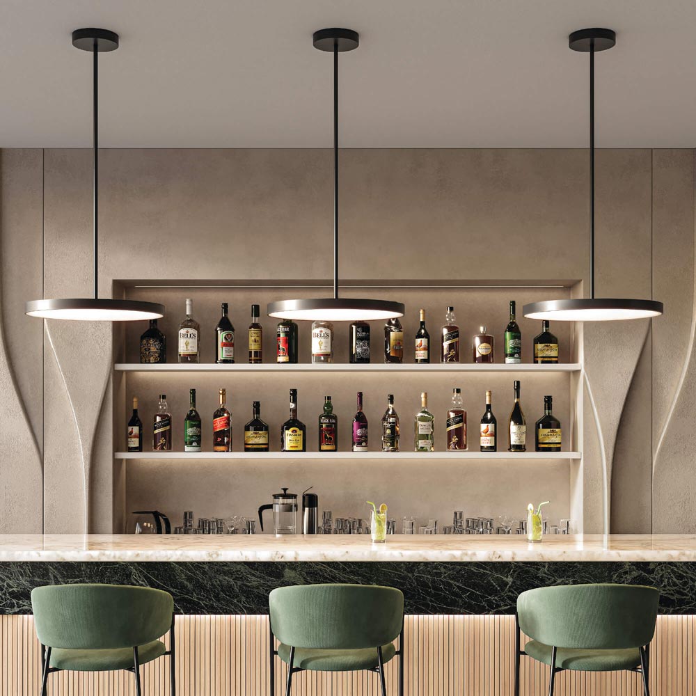 Fusion LED Pendant Light in bar.