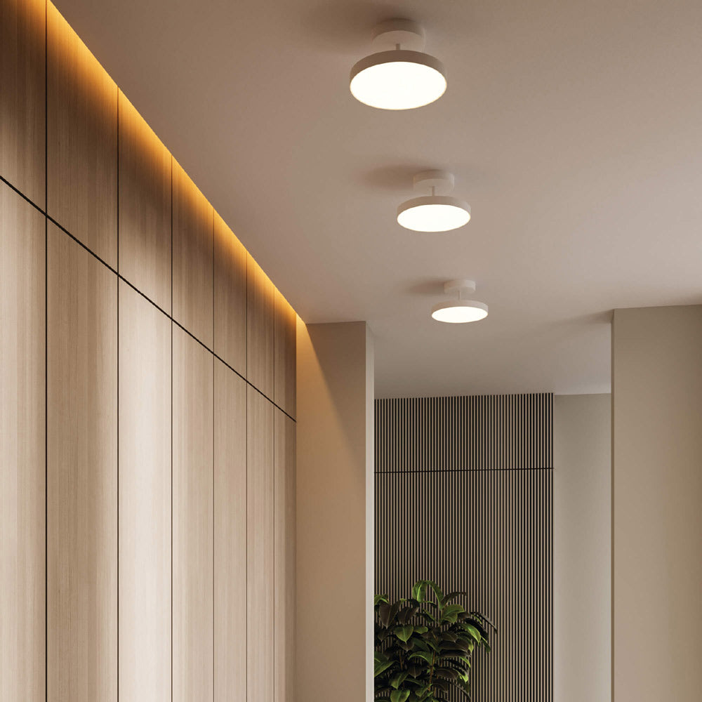 Fusion LED Pendant Light in hallway.