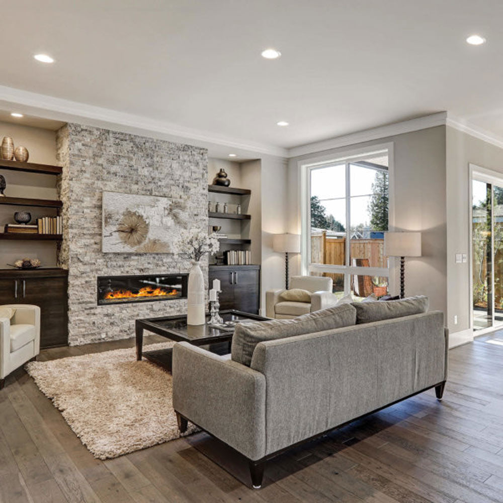 Indirect LED Recessed Light in living room.