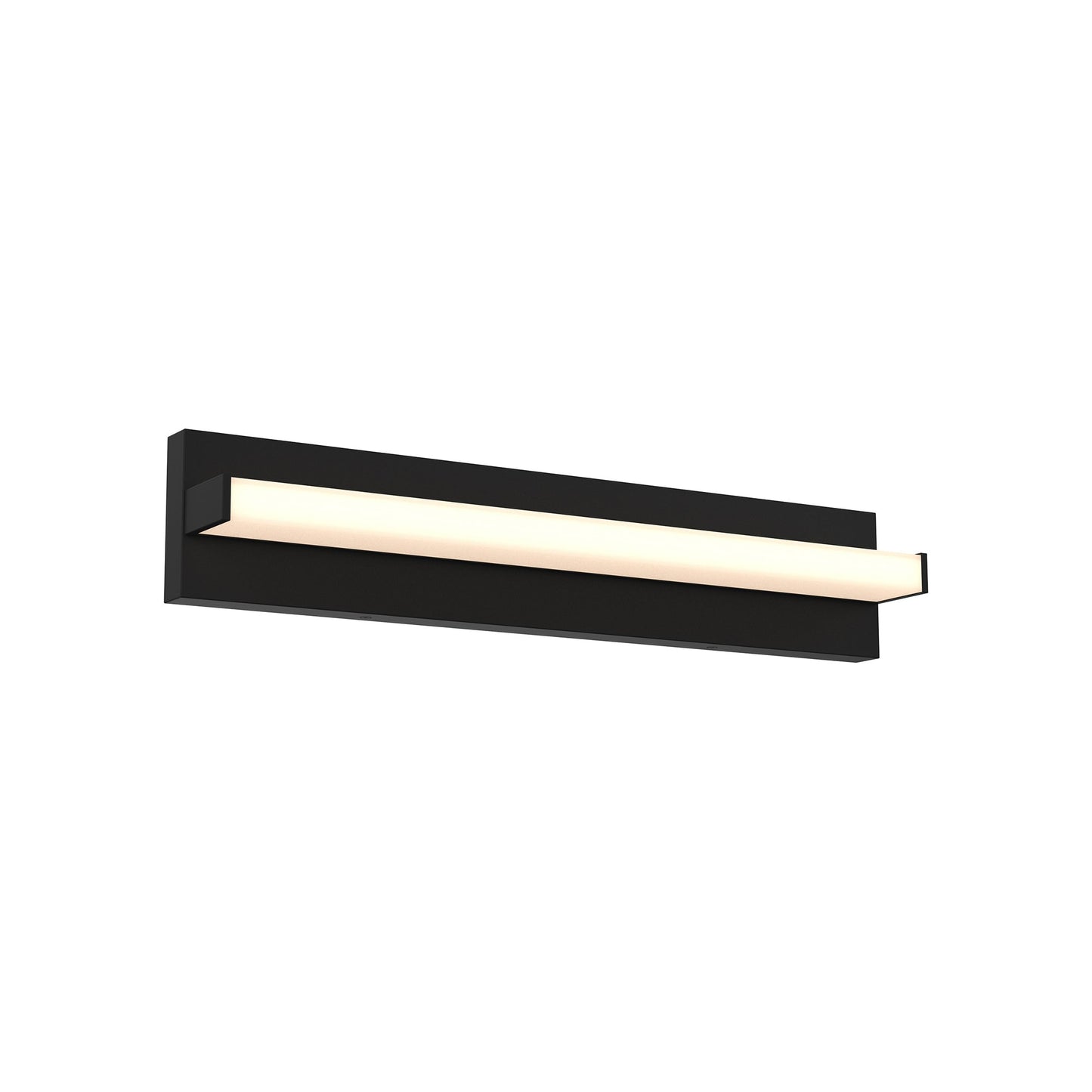 Ledge LED Bath Vanity Light in Black (24-Inch).
