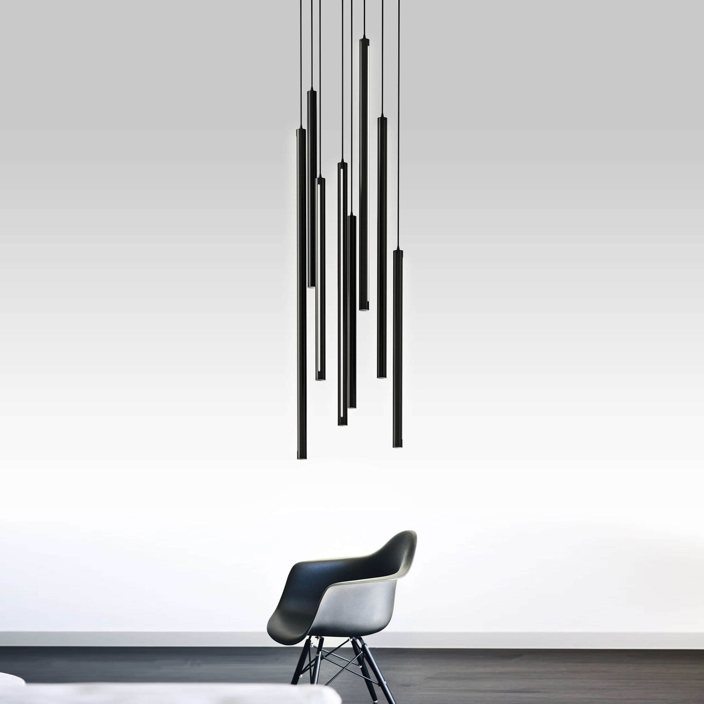 Linea CCT LED Pendant Light in living room.