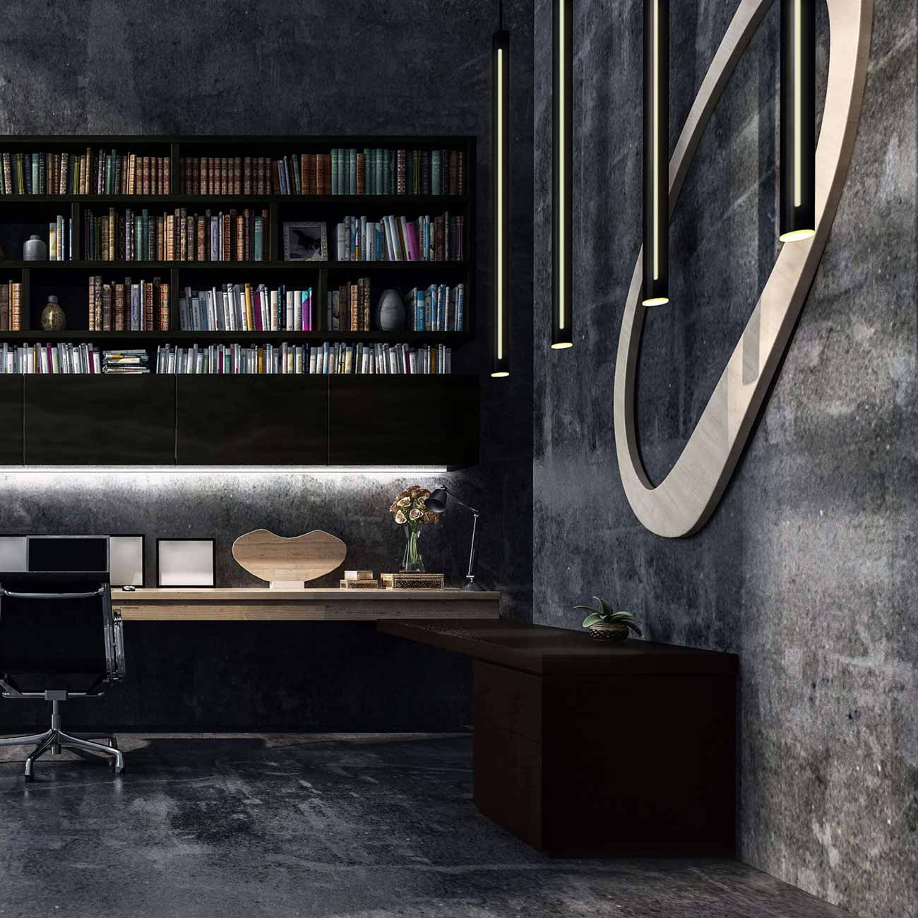 Linea CCT LED Pendant Light in office.