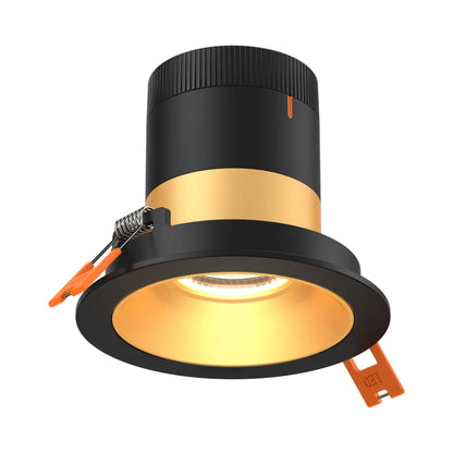 Moda Black 3-Inch LED Recessed Downlight in Gold (Regular Ceiling).