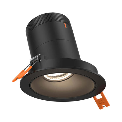 Moda Black 3-Inch LED Recessed Downlight in Black (Sloped Ceiling).