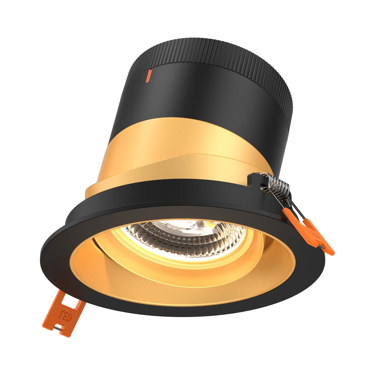 Moda Black 4-Inch LED Recessed Downlight in Gold (Gimbal).