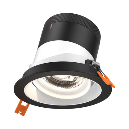 Moda Black 4-Inch LED Recessed Downlight in White (Gimbal).