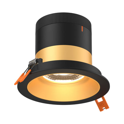 Moda Black 4-Inch LED Recessed Downlight in Gold (Regular Ceiling).