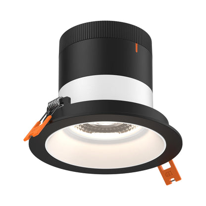 Moda Black 4-Inch LED Recessed Downlight in White (Regular Ceiling).