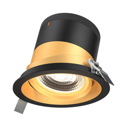 Moda Black 6-Inch LED Recessed Downlight in Gold (Gimbal).
