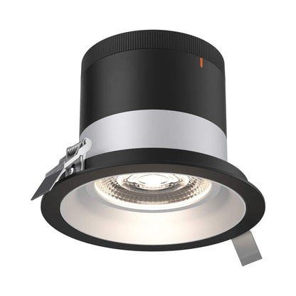 Moda Black 6-Inch LED Recessed Downlight in Alzak (Regular Ceiling).