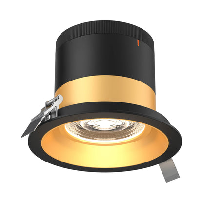 Moda Black 6-Inch LED Recessed Downlight in Gold (Regular Ceiling).