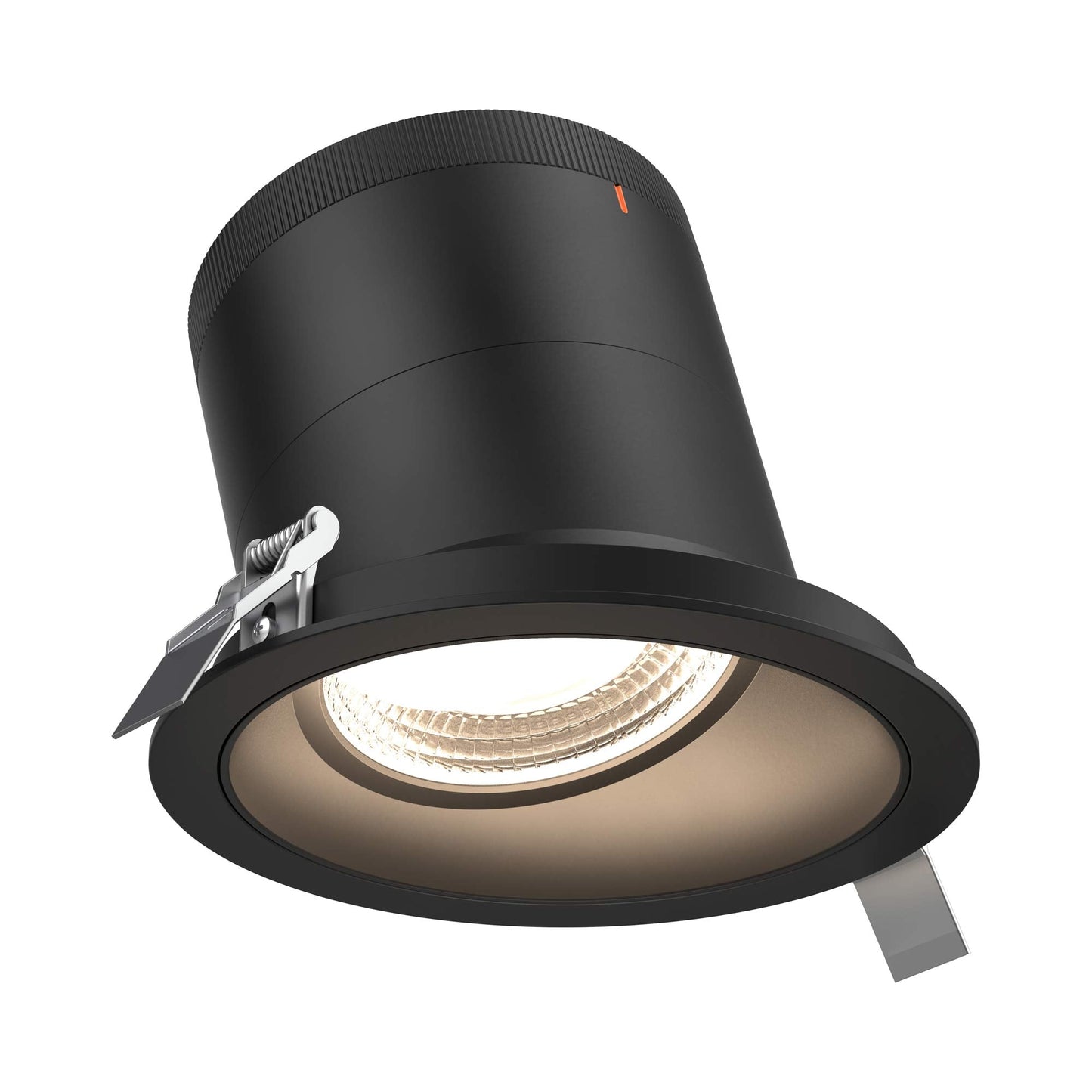 Moda Black 6-Inch LED Recessed Downlight in Black (Sloped Ceiling).