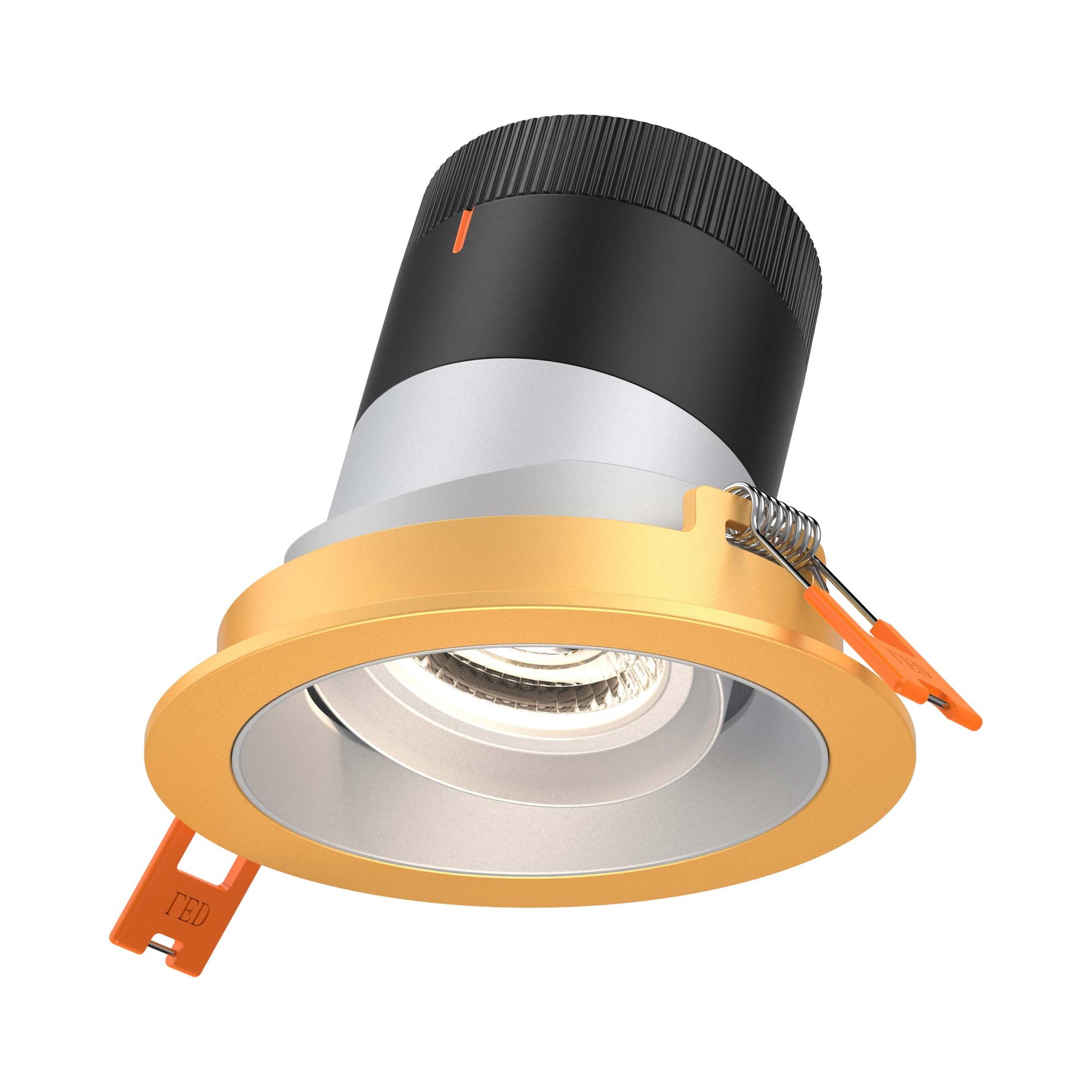 Moda Gold 3-Inch LED Recessed Downlight in Alzak (Gimbal).