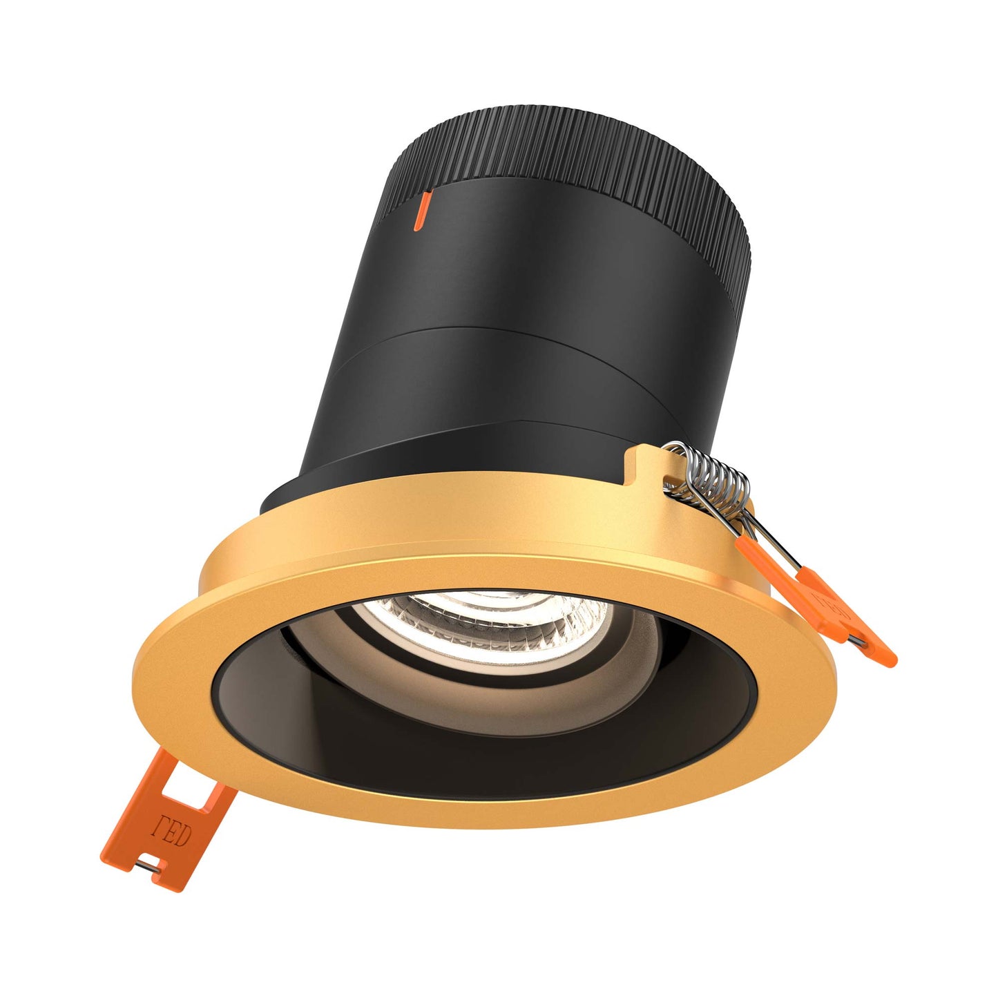 Moda Gold 3-Inch LED Recessed Downlight in Black (Gimbal).