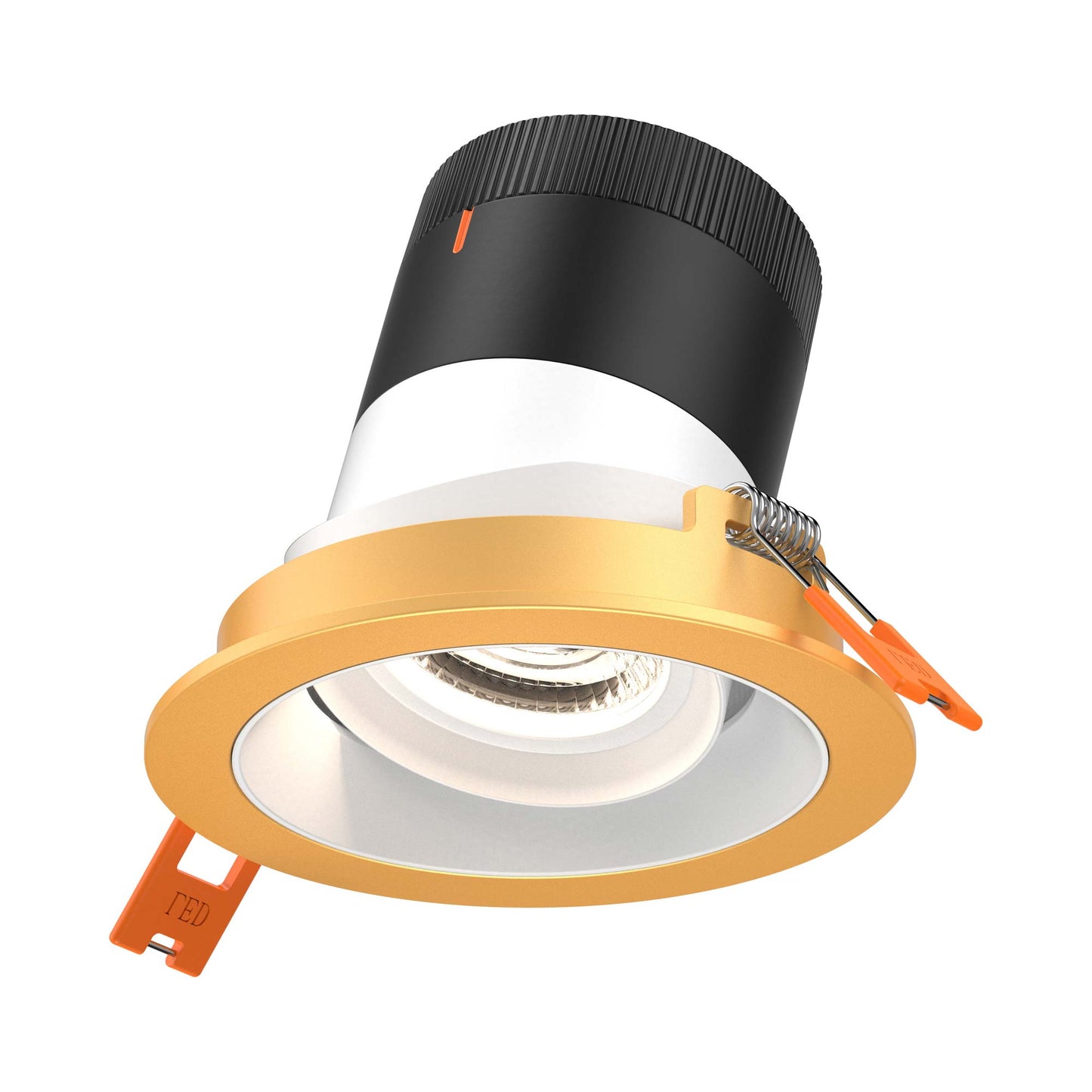 Moda Gold 3-Inch LED Recessed Downlight in White (Gimbal).
