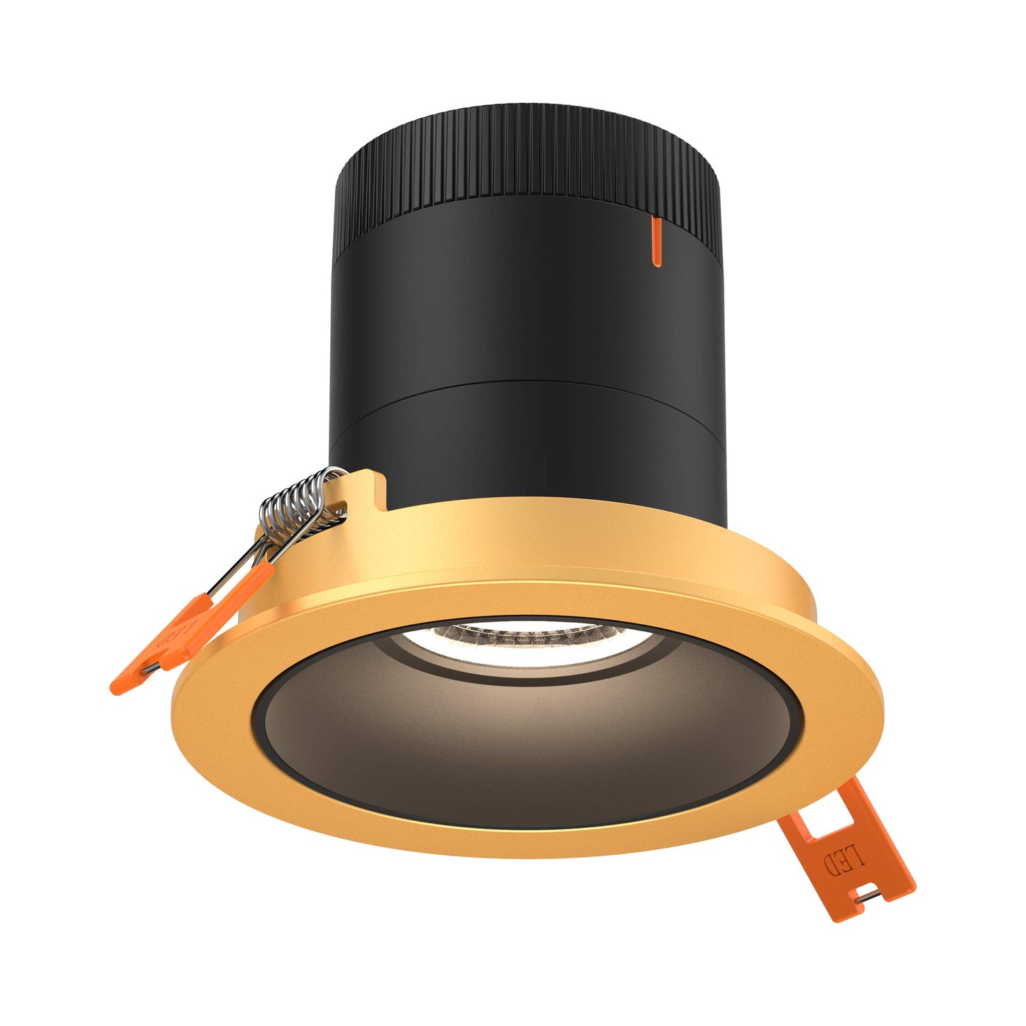 Moda Gold 3-Inch LED Recessed Downlight in Black (Regular Ceiling).