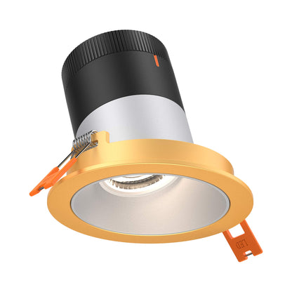 Moda Gold 3-Inch LED Recessed Downlight in Alzak (Sloped Ceiling).
