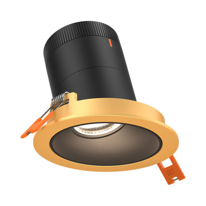 Moda Gold 3-Inch LED Recessed Downlight in Black (Sloped Ceiling).